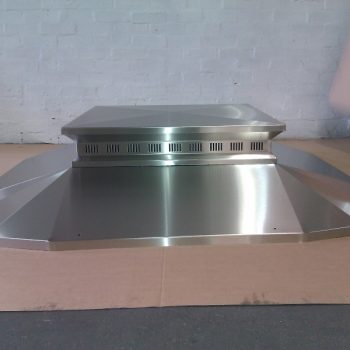 Hood fabrication manufactured from 304 stainless steel, brushed finish