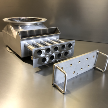 Magnet housing fabrication manufactured from 304 stainless steel
