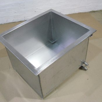 Ultrasonic industrial bench top tank fabrication manufactured from 316 stainless steel